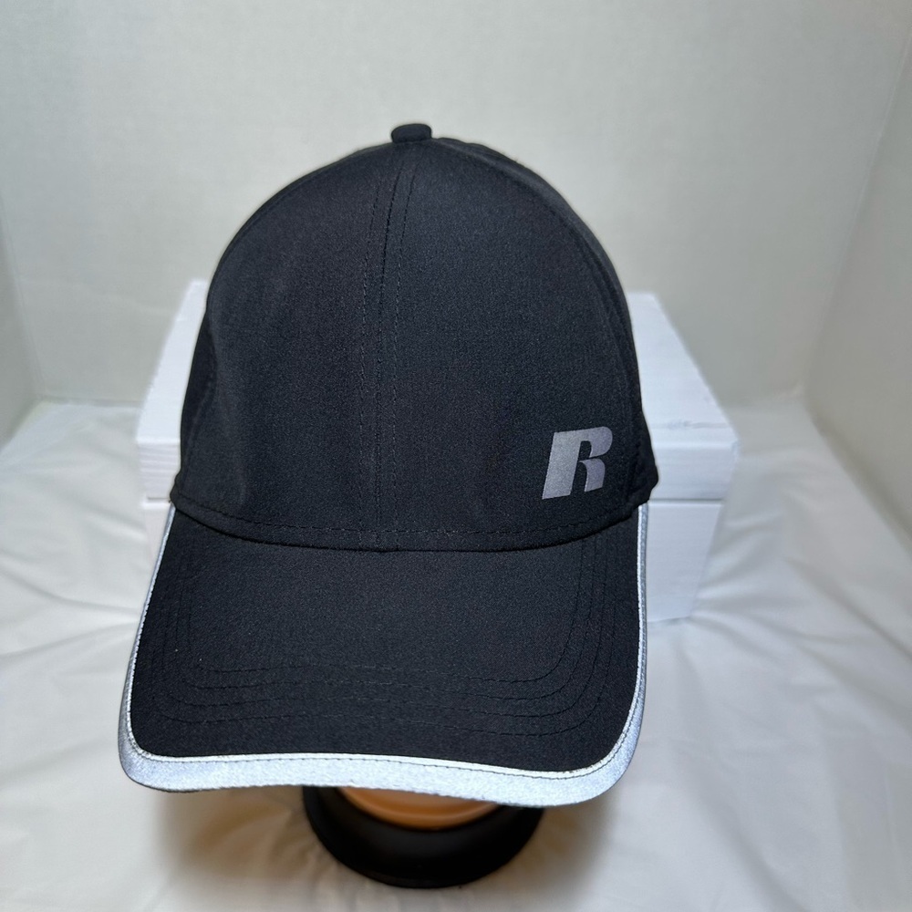 Russell Unisex Black Cap with Reflective Trim
